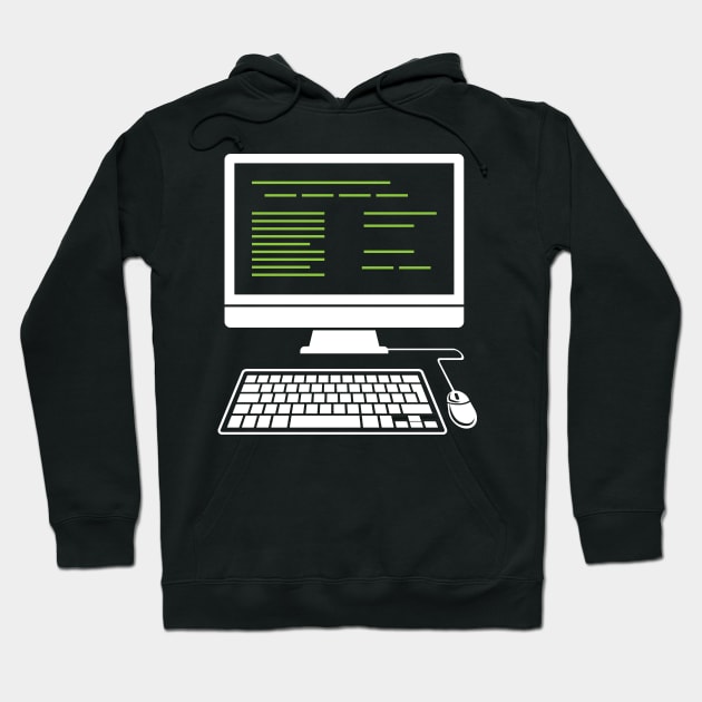 Desktop Computer Coder - Funny Programming Hoodie by Shirtbubble